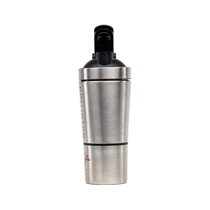 Shaker Metal con Portapillole (600 ml + 200 ml) - TSUNAMI NUTRITION