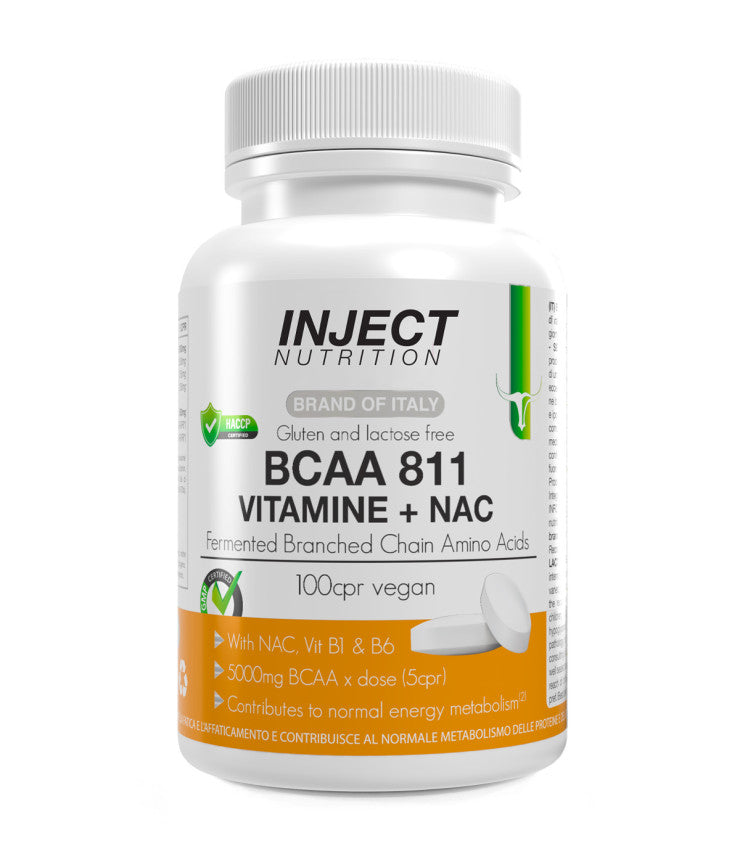 BCAA 8:1:1 + NAC + Vitamine B (100cpr) - INJECT NUTRITION